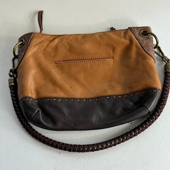 The Sak Medium Shoulder Bag Boho Two Toned Leather Braided Strap - Picture 8 of 10